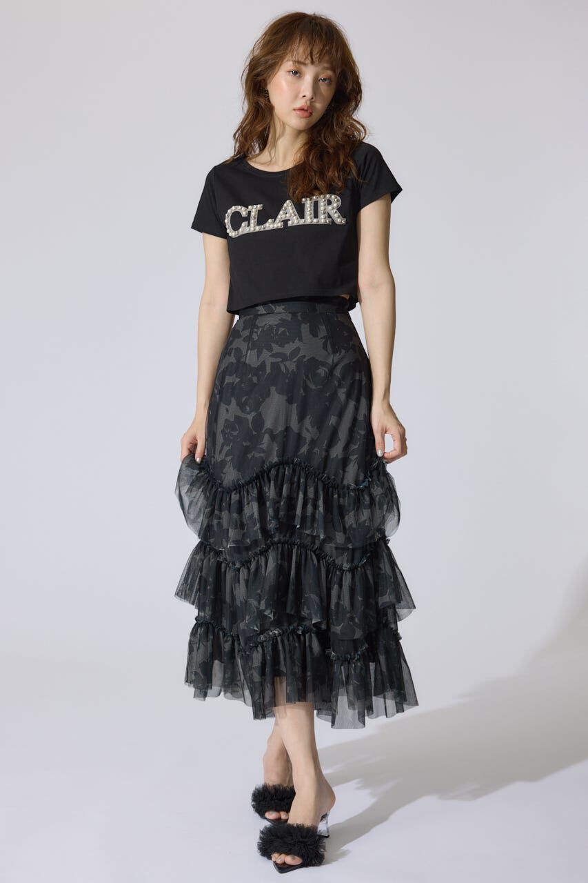 rienda「レイヤードフリルチュールティアードスカート」|スカート|