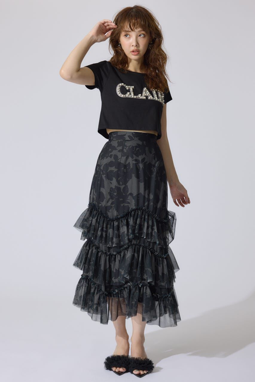 rienda「レイヤードフリルチュールティアードスカート」|スカート|