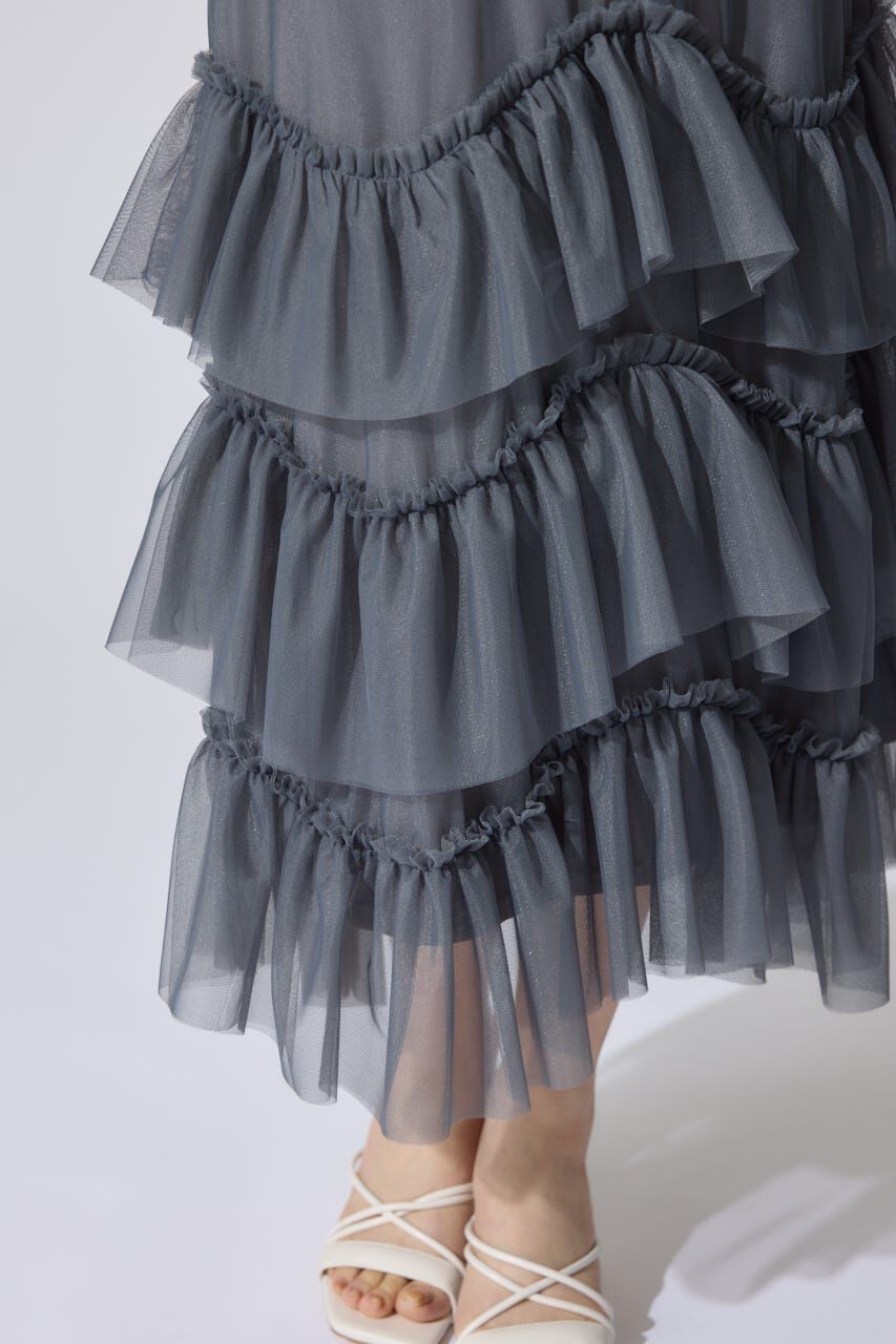 rienda「レイヤードフリルチュールティアードスカート」|スカート|