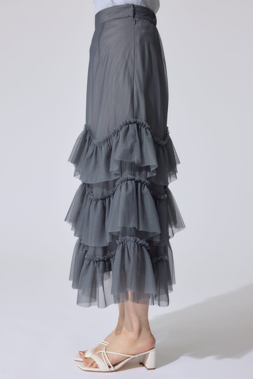 rienda「レイヤードフリルチュールティアードスカート」|スカート|