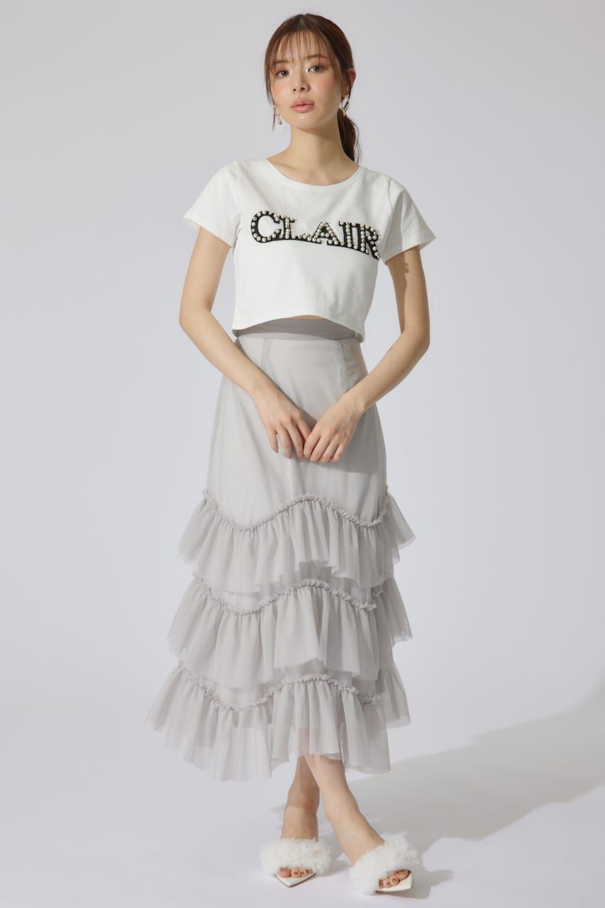rienda「レイヤードフリルチュールティアードスカート」|スカート|
