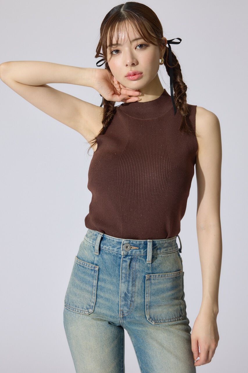 rienda「ウォッシャブルリブタンクトップ」|ニット・セーター|