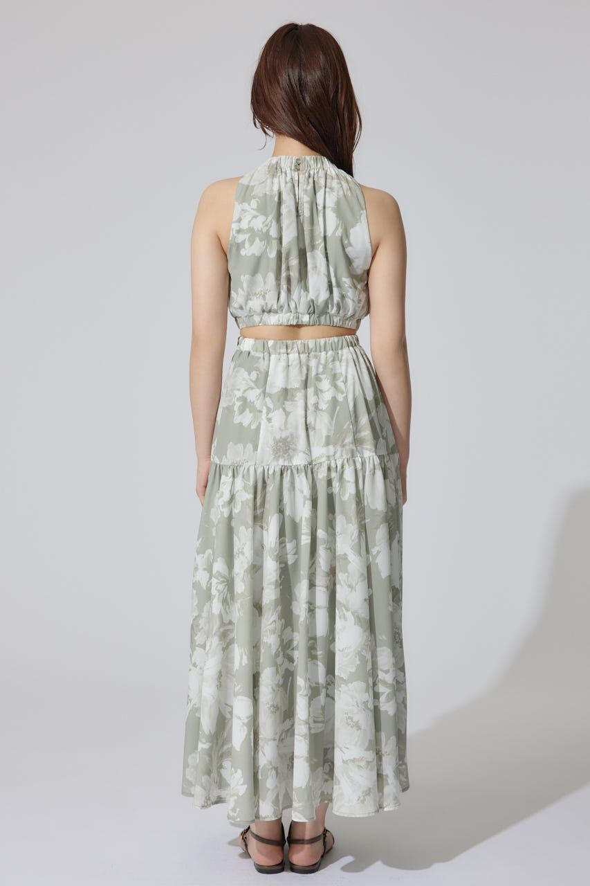 rienda「ホルターネックギャザーフレアワンピース」|ワンピース|