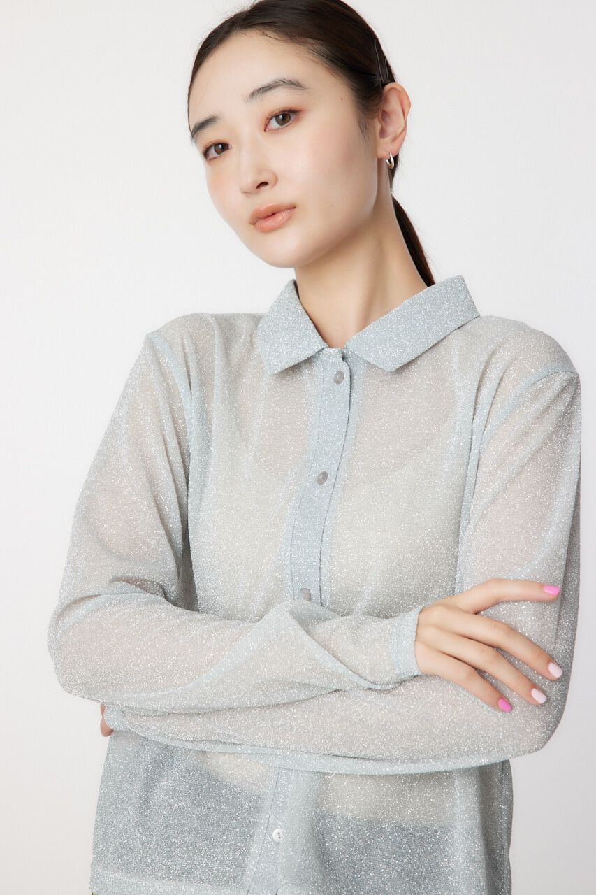 RODEO CROWNS「ラメシアーシャツ」|シャツ・ブラウス|