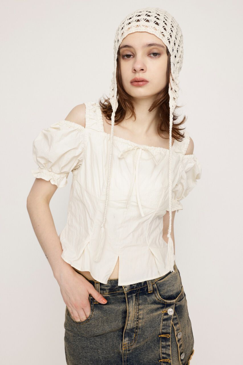 SLY「SHOULDER OPEN SQ PUFF トップス」|シャツ・ブラウス|IVOY3