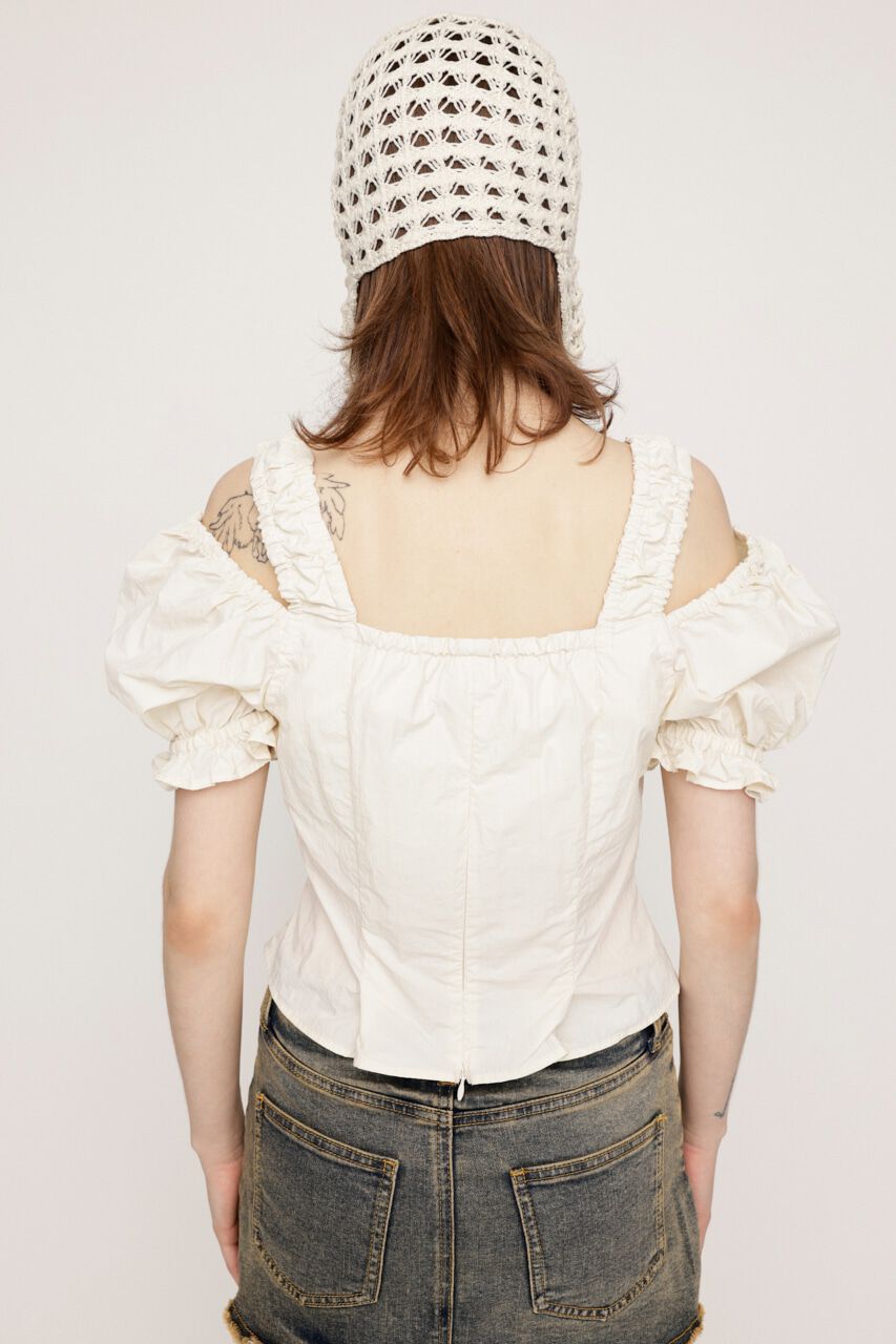SLY「SHOULDER OPEN SQ PUFF トップス」|シャツ・ブラウス|