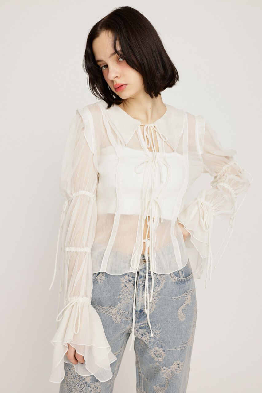 SLY「BLEEDING SHEER DUMPLING ブラウス」|シャツ・ブラウス|IVOY3