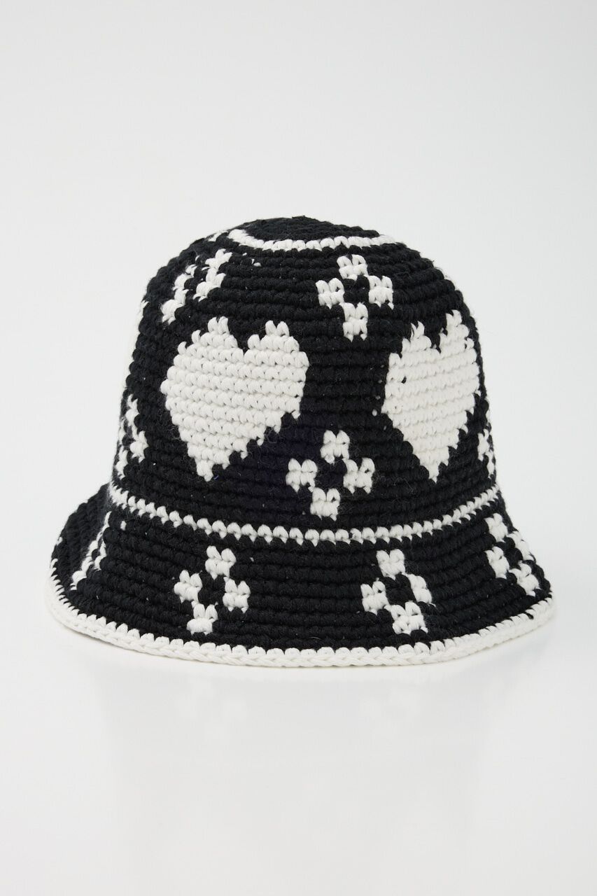 SLY「HEART KNIT BUCKET ハット」|その他|BLK