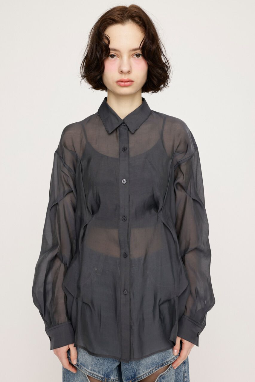 SLY「SHEER TUCKED シャツ」|シャツ・ブラウス|