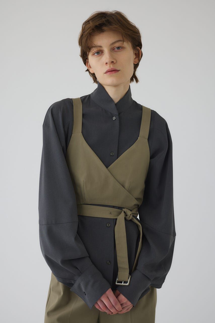 RIM.ARK 「Stand collar volume blouse」|シャツ・ブラウス|