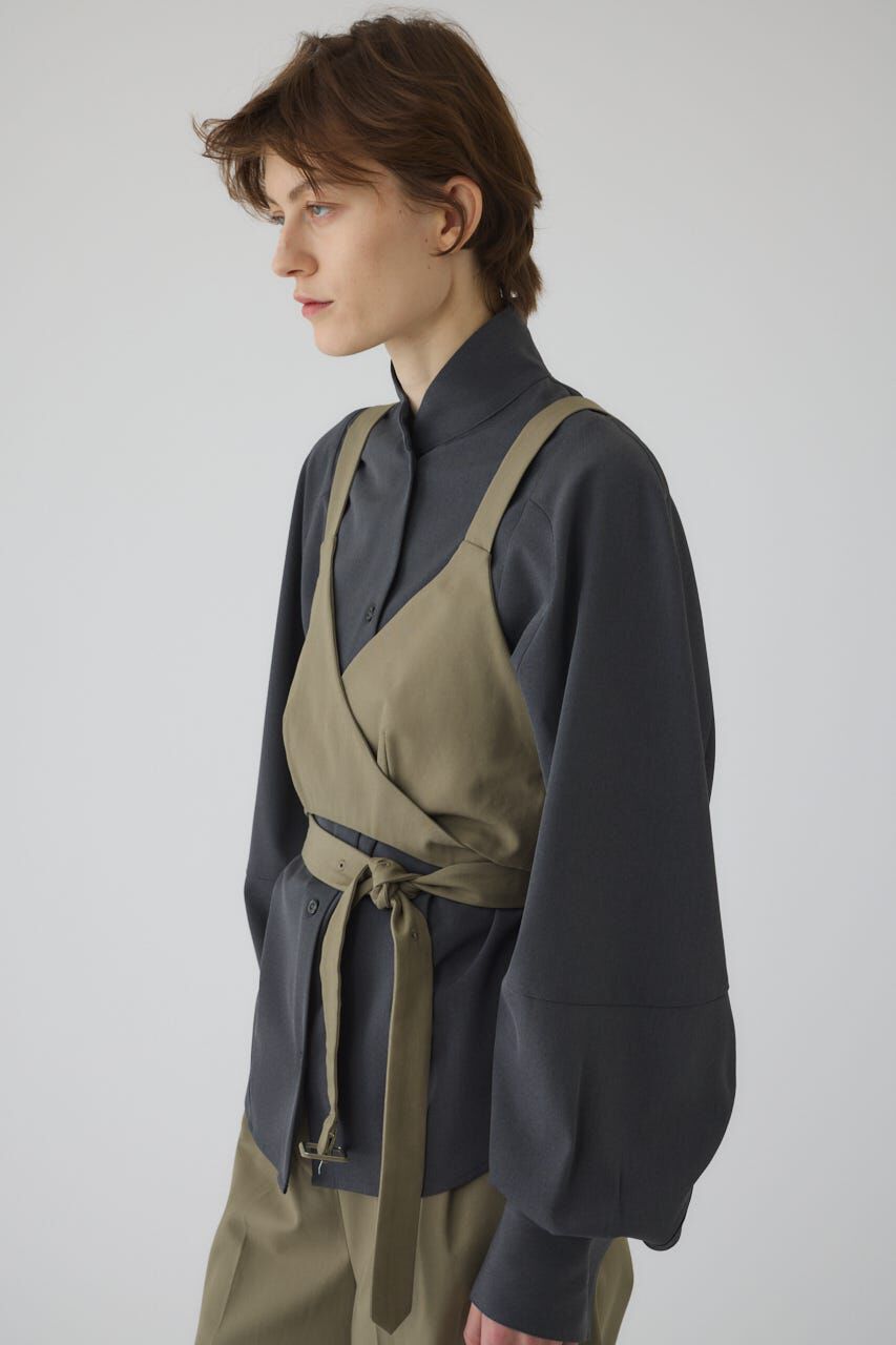 RIM.ARK 「Stand collar volume blouse」|シャツ・ブラウス|