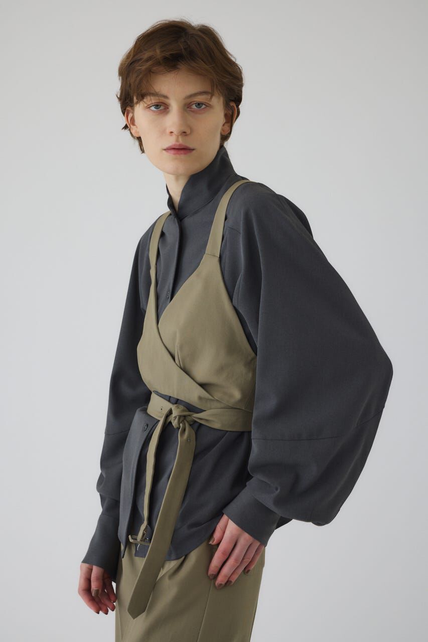 RIM.ARK 「Stand collar volume blouse」|シャツ・ブラウス|