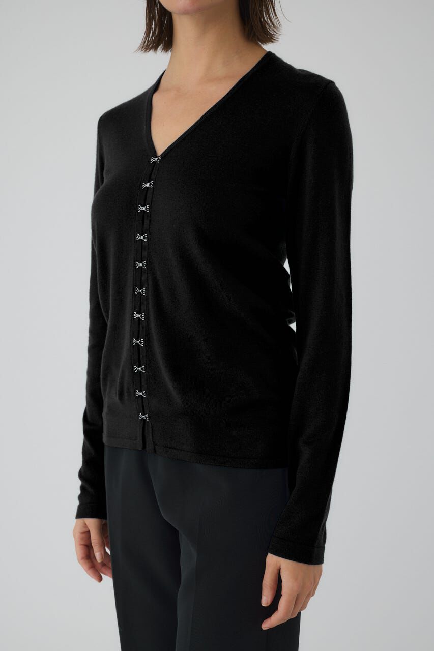 RIM.ARK 「Many hook V neck tops」|ニット・セーター|BLK