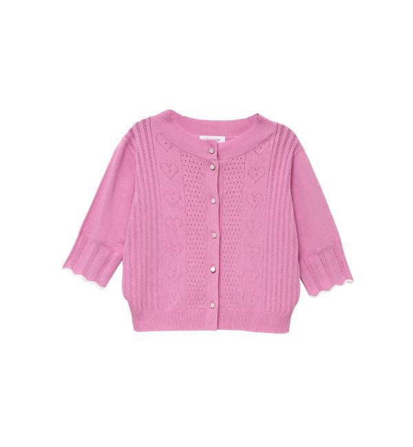 CALNAMUR「HEART OPENWORK KNIT CD/ハートオープンワークニットカーディガン」|ニット・セーター|