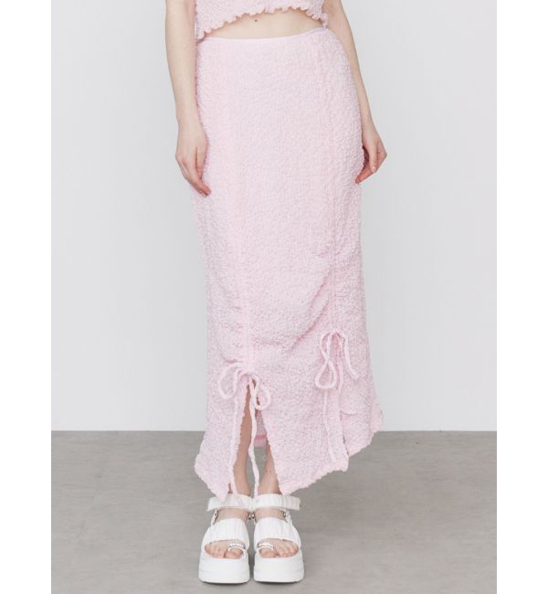 CALNAMUR「SHINY GATHER STRAIGHT SK/シャイニーギャザーストレートスカート」|スカート|