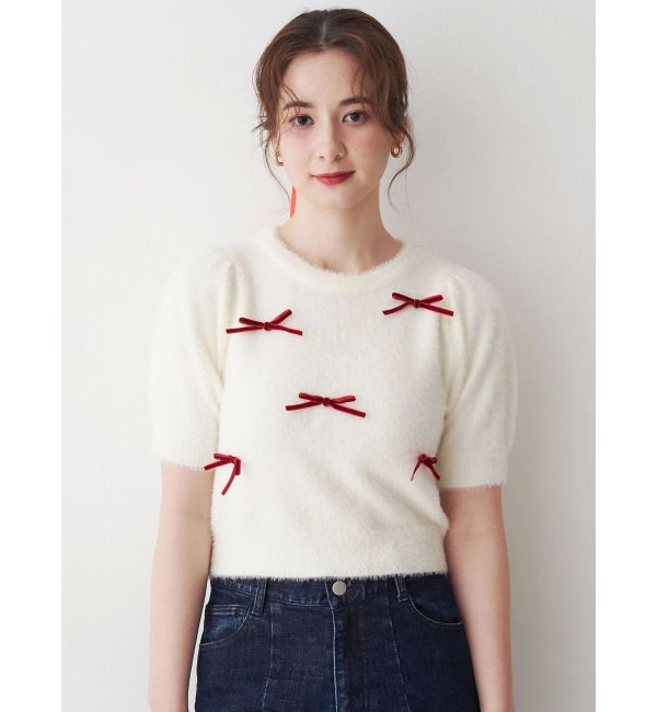 CALNAMUR「メニーリボンシャギーニット」|ニット・セーター|