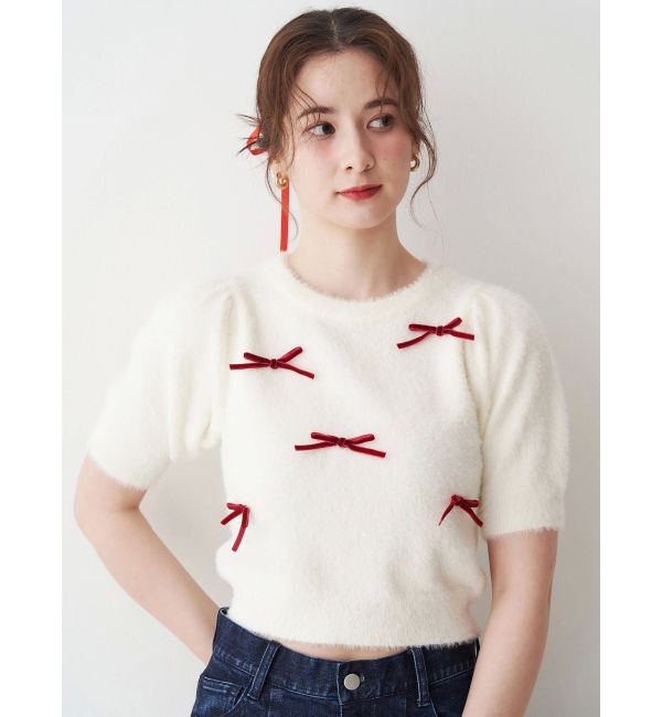 CALNAMUR「メニーリボンシャギーニット」|ニット・セーター|