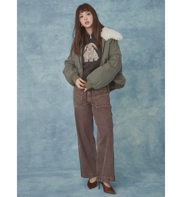 CALNAMUR「サイドラインデニムパンツ」|デニム|