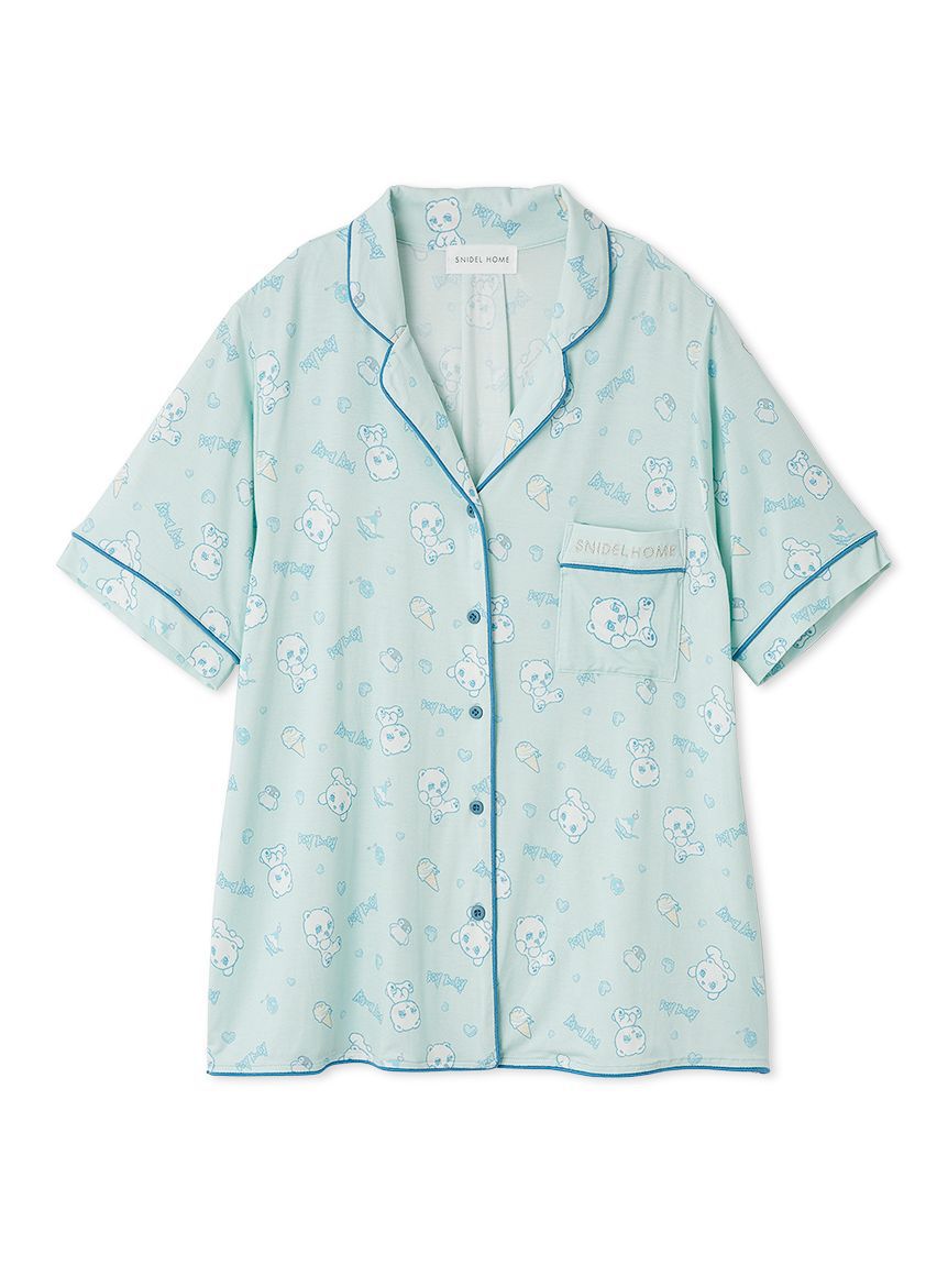SNIDEL HOME「【icy baby】【接触冷感】総柄開襟シャツ」|ルームウェア|