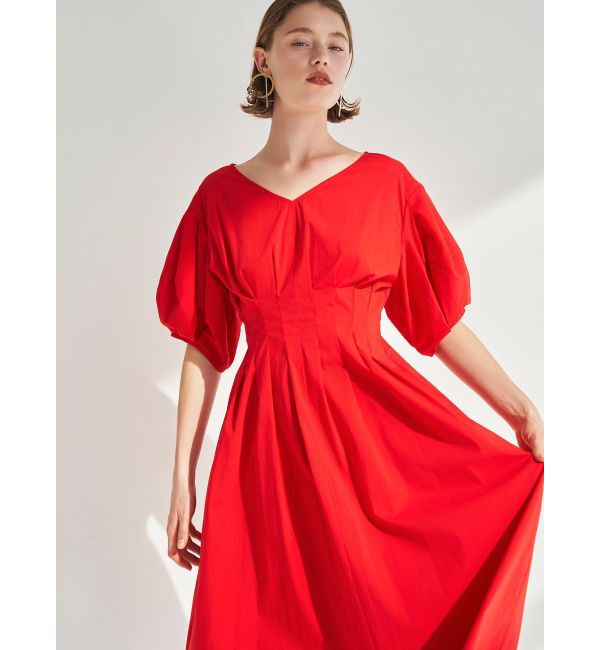 ELENDEEK「FORM SLEEVE WAIST TUCKED OP」|ワンピース|