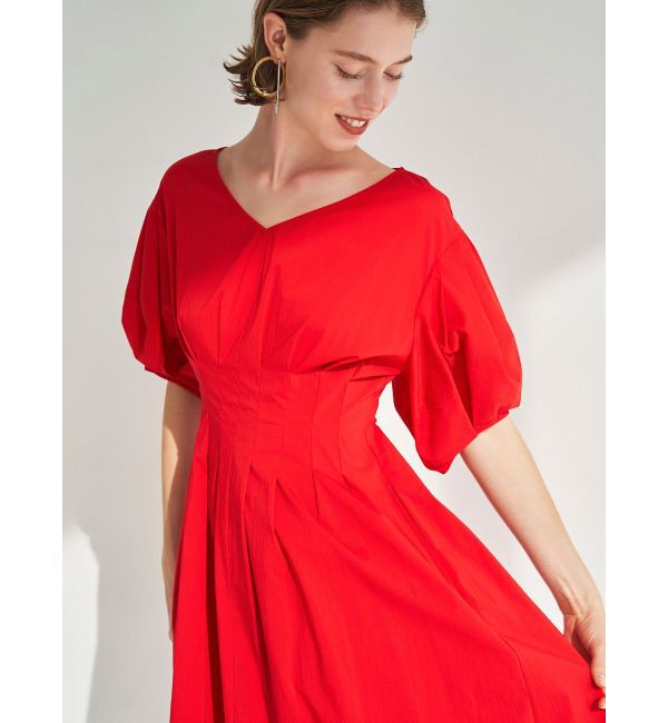 ELENDEEK「FORM SLEEVE WAIST TUCKED OP」|ワンピース|