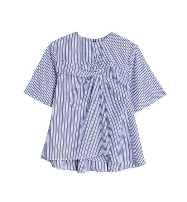 ELENDEEK「BUSTIER DRAPE BL」|シャツ・ブラウス|ネイビー