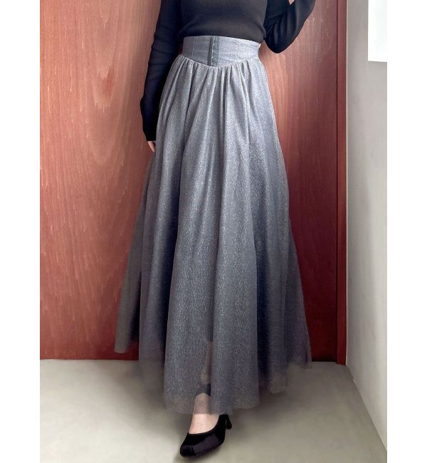 RESEXXY「ラメチュールボリュームスカート」|スカート|グレー