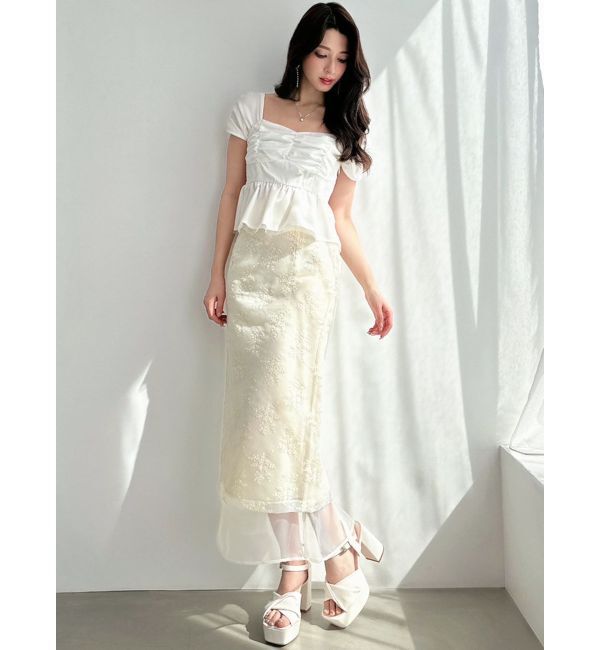 RESEXXY「エンブロイダリーシアースカート」|スカート|