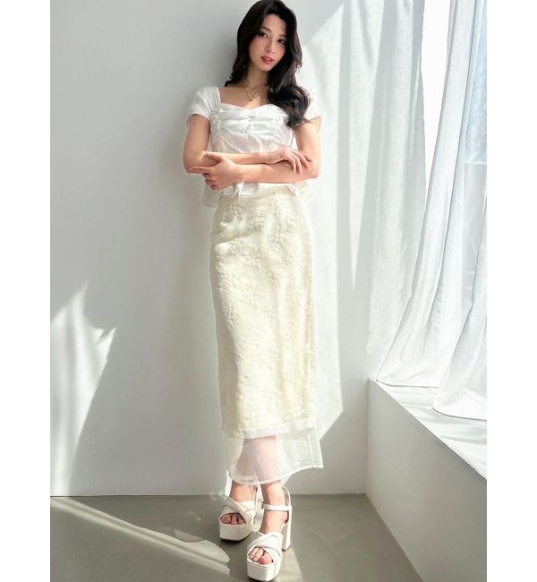 RESEXXY「エンブロイダリーシアースカート」|スカート|