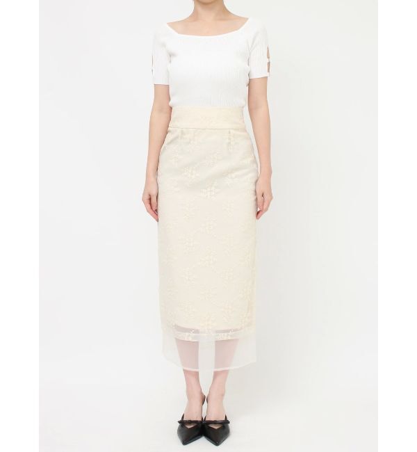 RESEXXY「エンブロイダリーシアースカート」|スカート|