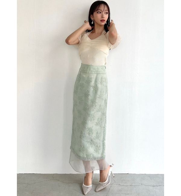 RESEXXY「エンブロイダリーシアースカート」|スカート|