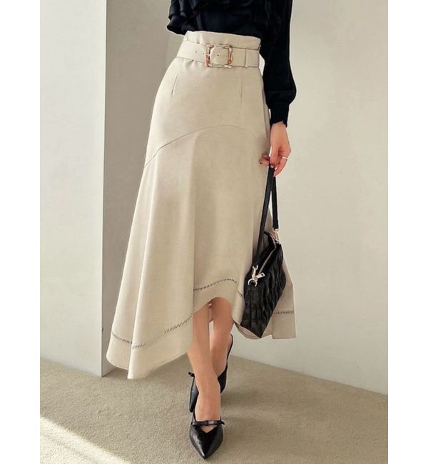 RESEXXY「アシンメトリーフレアマーメイドスカート」|スカート|ベージュ