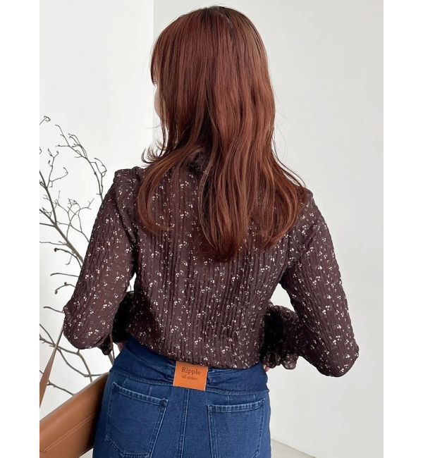 dazzlin「シュリンクフラワーショートシャツ」|シャツ・ブラウス|