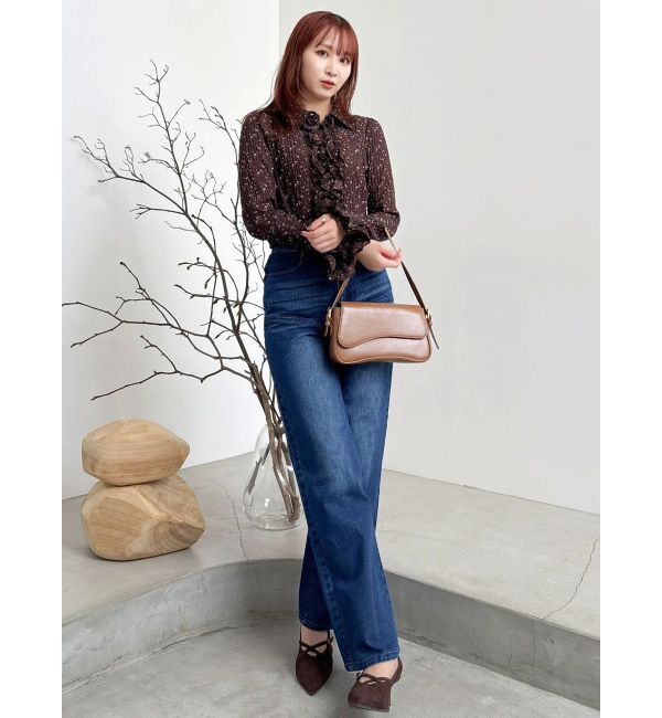 dazzlin「シュリンクフラワーショートシャツ」|シャツ・ブラウス|