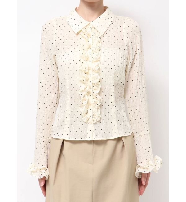 dazzlin「シュリンクフラワーショートシャツ」|シャツ・ブラウス|