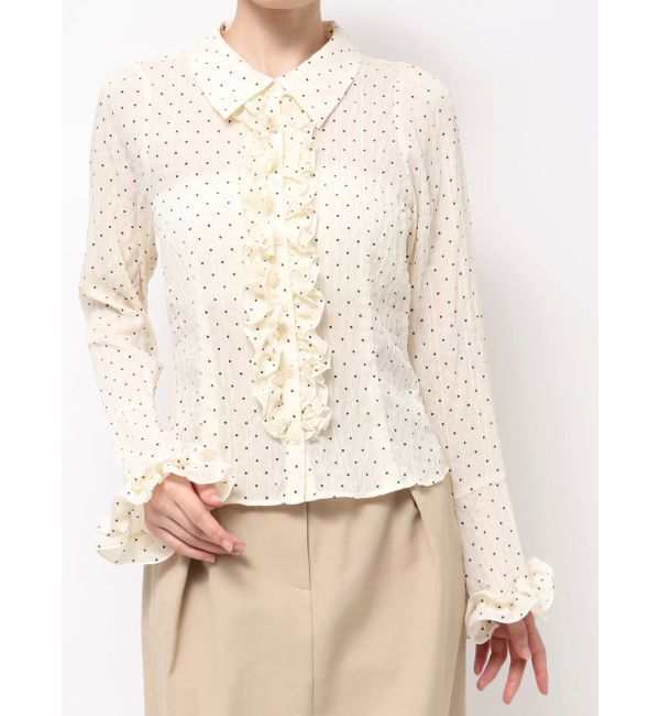 dazzlin「シュリンクフラワーショートシャツ」|シャツ・ブラウス|