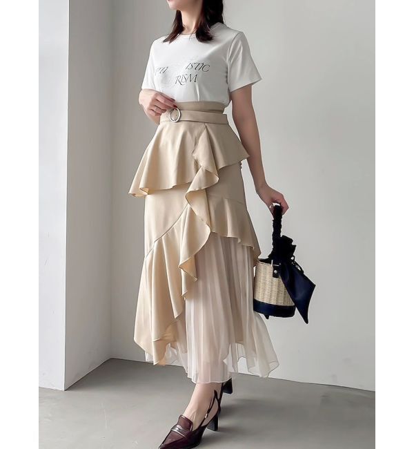 dazzlin「アシメプリーツマーメイドスカート」|スカート|