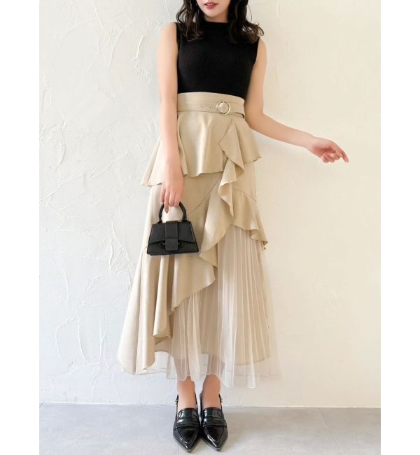 dazzlin「アシメプリーツマーメイドスカート」|スカート|