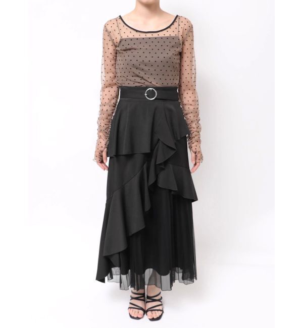 dazzlin「アシメプリーツマーメイドスカート」|スカート|