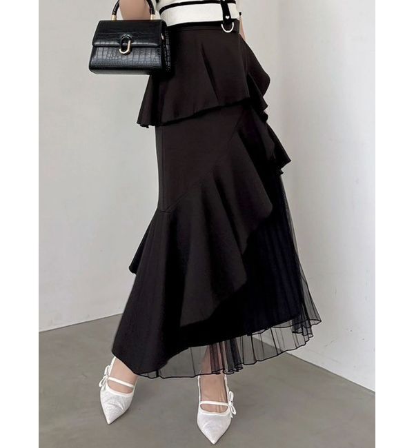 dazzlin「アシメプリーツマーメイドスカート」|スカート|