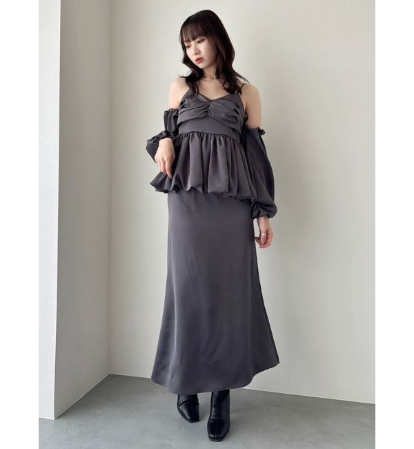 dazzlin「ペプラムギャザーバルーンブラウス」|シャツ・ブラウス|