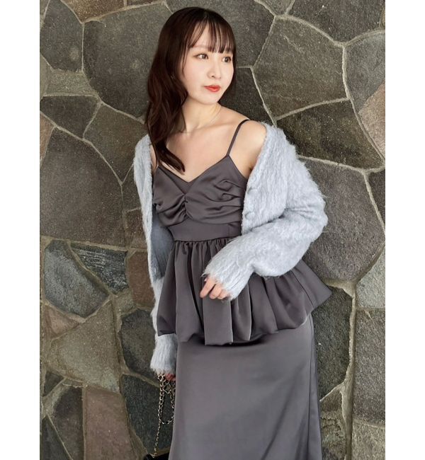 dazzlin「ペプラムギャザーバルーンブラウス」|シャツ・ブラウス|