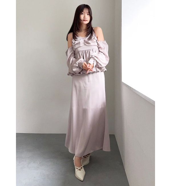 dazzlin「ペプラムギャザーバルーンブラウス」|シャツ・ブラウス|