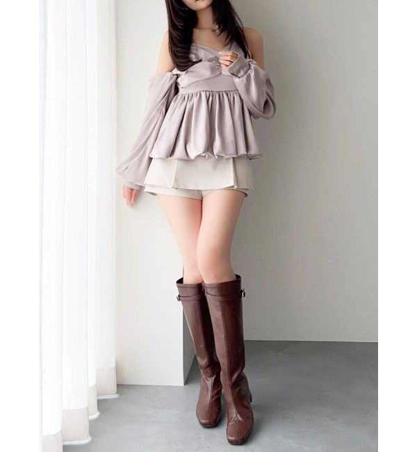 dazzlin「ペプラムギャザーバルーンブラウス」|シャツ・ブラウス|