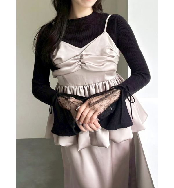 dazzlin「ペプラムギャザーバルーンブラウス」|シャツ・ブラウス|