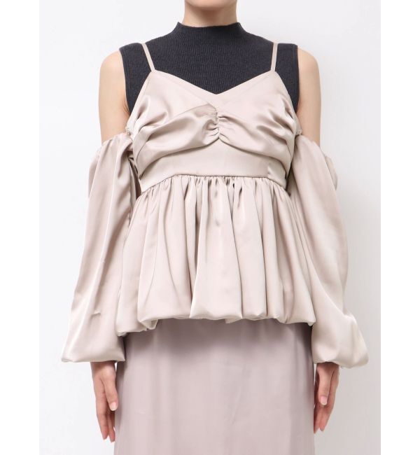 dazzlin「ペプラムギャザーバルーンブラウス」|シャツ・ブラウス|