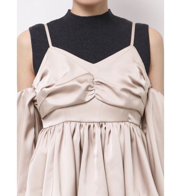 dazzlin「ペプラムギャザーバルーンブラウス」|シャツ・ブラウス|