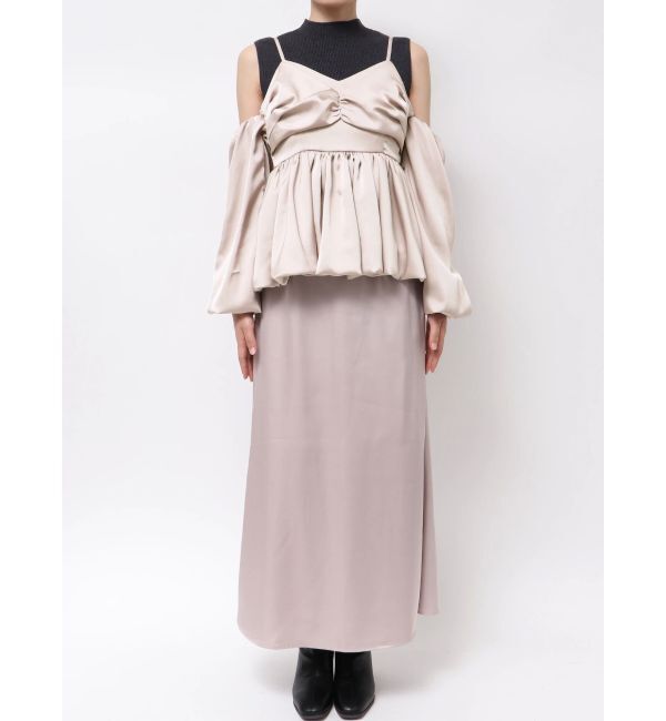 dazzlin「ペプラムギャザーバルーンブラウス」|シャツ・ブラウス|