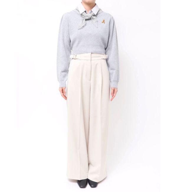 dazzlin「【POLO BCSコラボ】レーススカーフベア刺繍ニットトップス」|ニット・セーター|