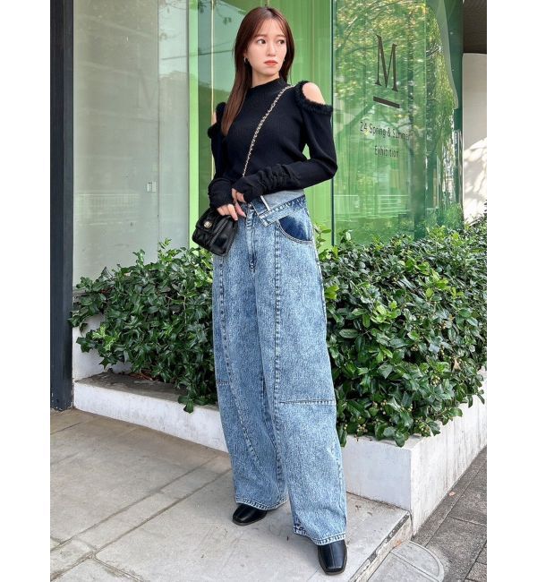 dazzlin「【20周年記念復刻！】オープンエコファースリーブニットトップス」|ニット・セーター|